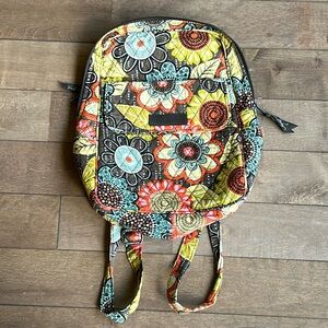 Vera Bradley brown floral mini backpack